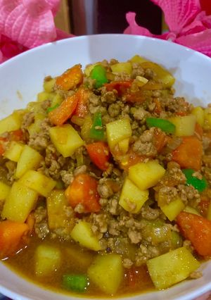 Foto resep Semur daging sapi giling dan kentang