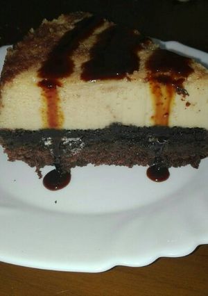 Una foto de Brownie flan y galletas oreo en la olla GM g