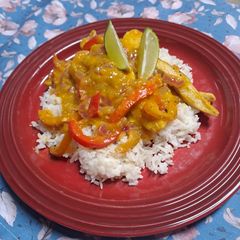 A picture of Tangy Mango and Pepper Chicken.