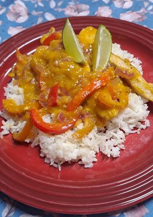 A picture of Tangy Mango and Pepper Chicken.