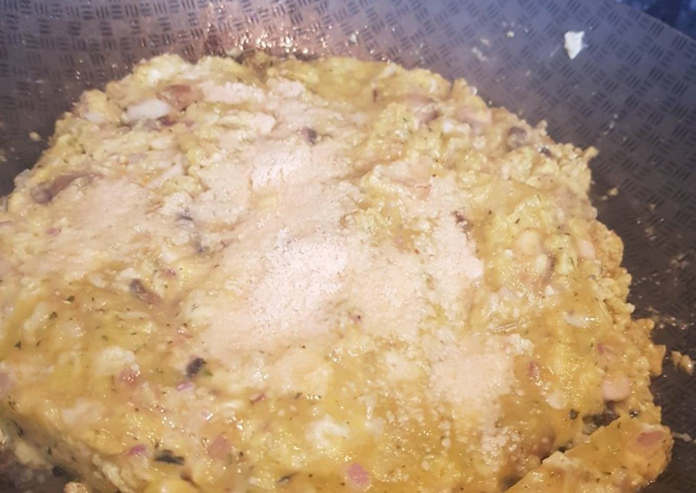 Tortilla de verduras con champiñones