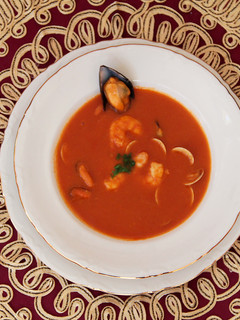 Una foto de Crema de marisco