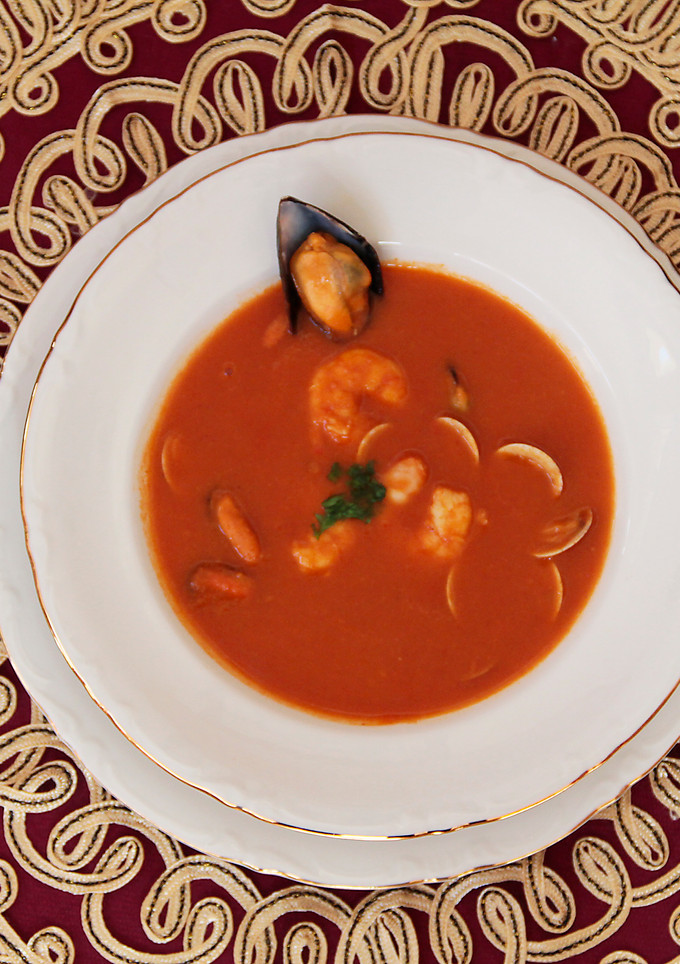 Una foto de Crema de marisco
