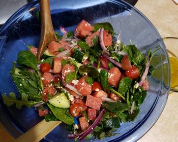 The New Way Serving Recipe Watermelon feta salad Delicious Perfect