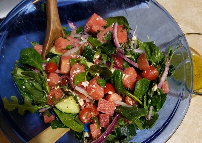 Simple Way to Make Speedy Watermelon feta salad