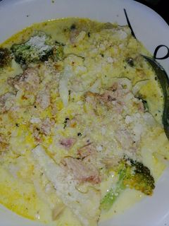Una foto de Spaghetti de palmito en salsa bechamel