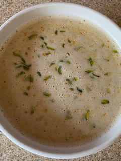 A picture of Farari dates and nuts kheer.