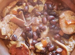 Una foto de Feijoada brasilera