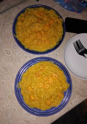 Una foto de Espaguetis con camarones