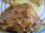 Una foto de pollo y mandarinas