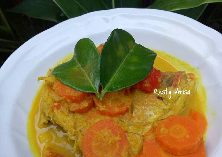 Resep Kepala Kakap Kuah Kuning Lezat