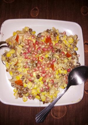A picture of Corn chana salad.