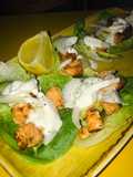 Lettuce Tacos with Marinated Salmon