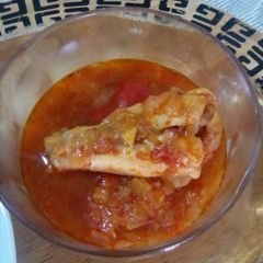 A picture of Persian style chicken in tomato sauce (ideal for kids).