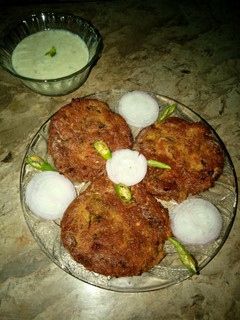 A picture of Chicken Shami Kabab 😋💗🥰.