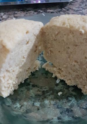 Una foto de Mugcake de limón light en el microondas