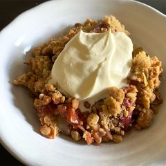 Rhubarb & Apple Crumble A picture of Rhubarb & Apple Crumble.