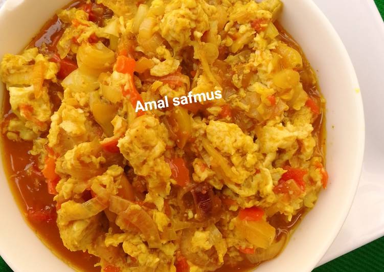 Recipe of Speedy Simple egg sauce and white rice