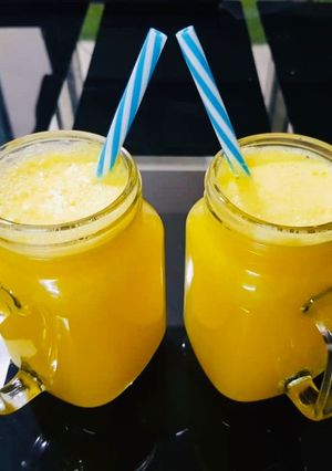A picture of Orange Passion fruit Mocktail.