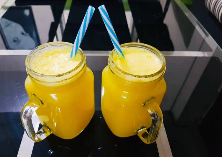 Simple Way to Make Super Quick Homemade Orange Passion fruit Mocktail