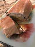 Brazo gitano de bananas y chocolate