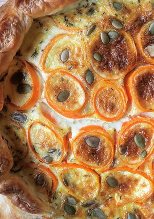 Une photo de Quiche aux carottes et graines de courge