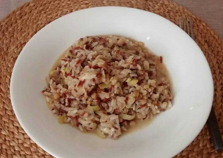 Rido dei risi con lenticchie e porri