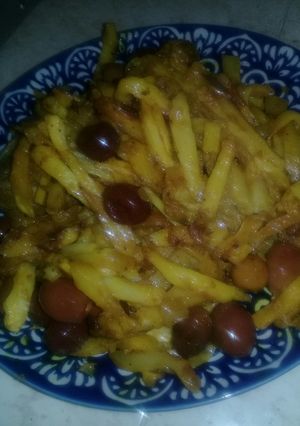 صورة لوصفة اللحم والفريت