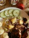 Fried gindara with mashed potatoes