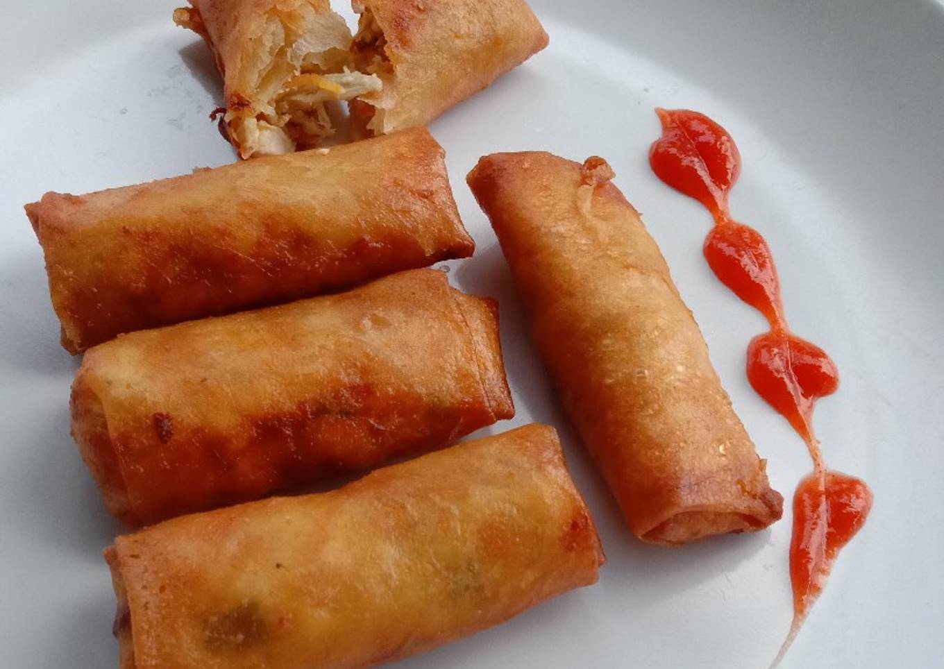 Lumpia isi tahu ayam wortel