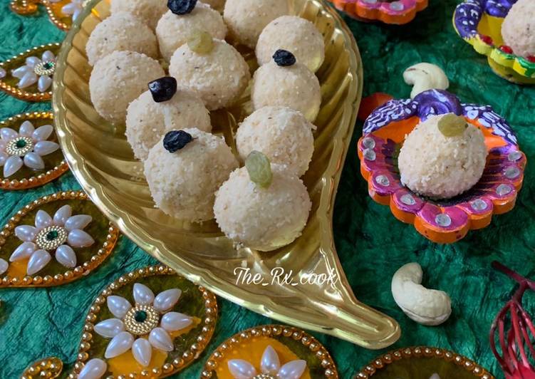 Recipe of Perfect Rava coconut laddoo