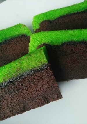 Foto resep Brownies kukus coklat pandan no ribet