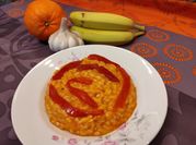 Una foto de risotto de verduras