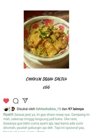 Foto resep Ayam cumi saus telur asin
