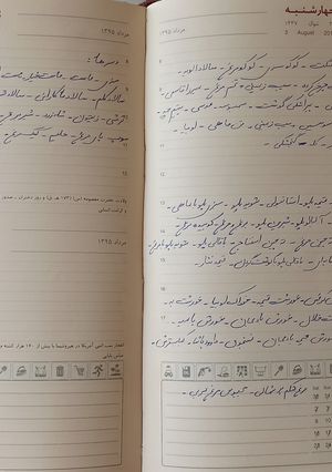 عکسی از دستور لیست غذا