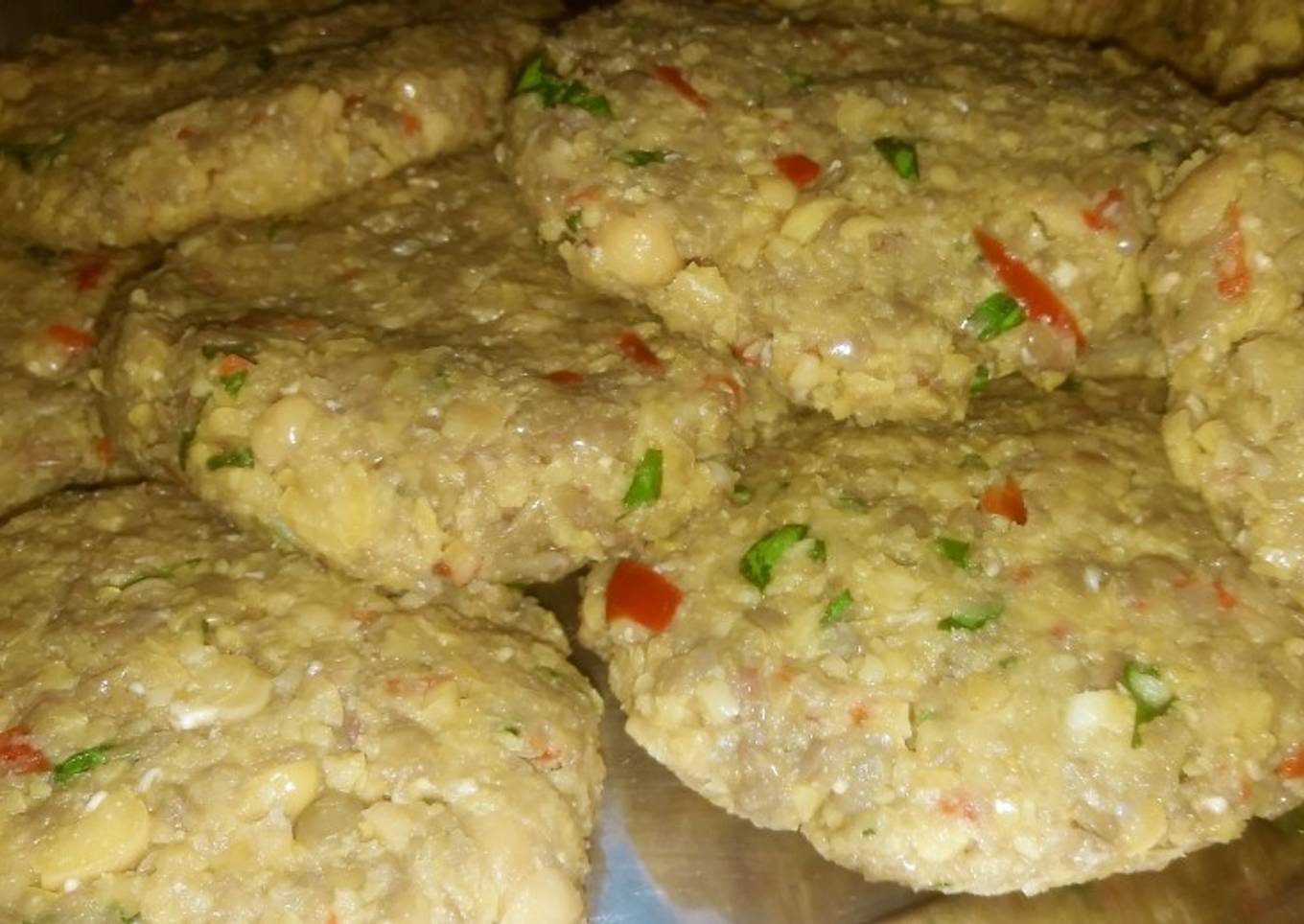 Hamburguesas de garbanzo y lenteja