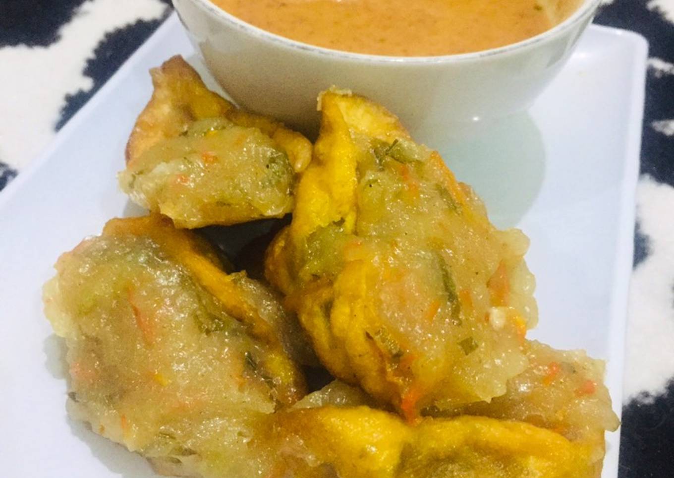 Tahu slawi kukus bumbu kacang