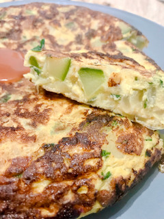 Una foto de Tortilla con calabacín