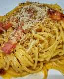 Espaguetis con salsa carbonara