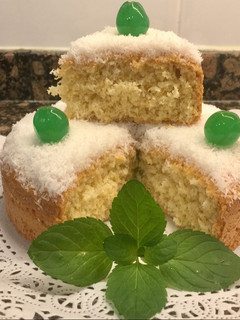 Una foto de Tarta de coco, sin gluten, sin lactosa