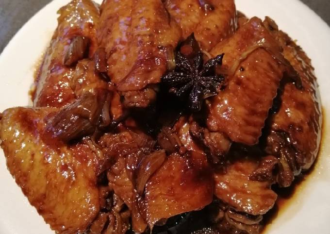 Simple Way to Make Homemade Soya Sauce Chicken Wings