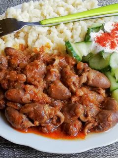 Csirkeszív pörkölt🍲 recept fotója