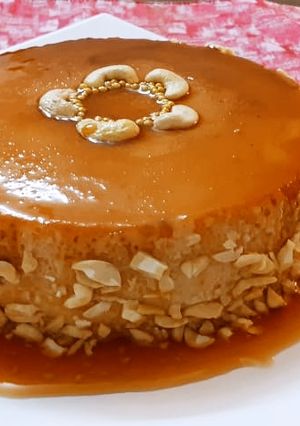 A picture of Caramel sago dessert | Sago caramel pudding.