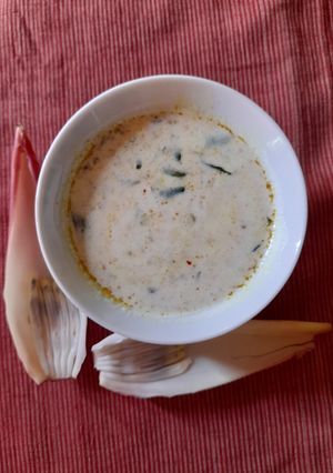 A picture of Banana Flower Raita.