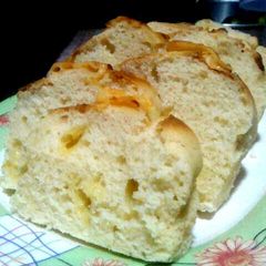 A picture of Cheese Bread using Pancake Mix.