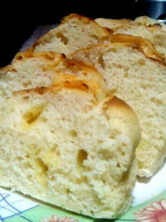 A picture of Cheese Bread using Pancake Mix.