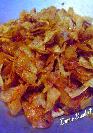 Foto resep Keripik Kentang Pedas Manis