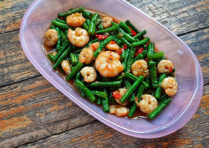 Resep Oseng Kacang & Udang #GA.B ~ Week 41 Oleh Novie Vie - Cookpad