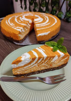 Sütőtökös-narancsos túrótorta recept fotója
