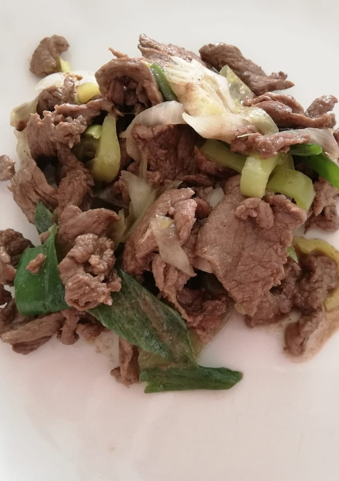 Una foto de Carne mongoliana